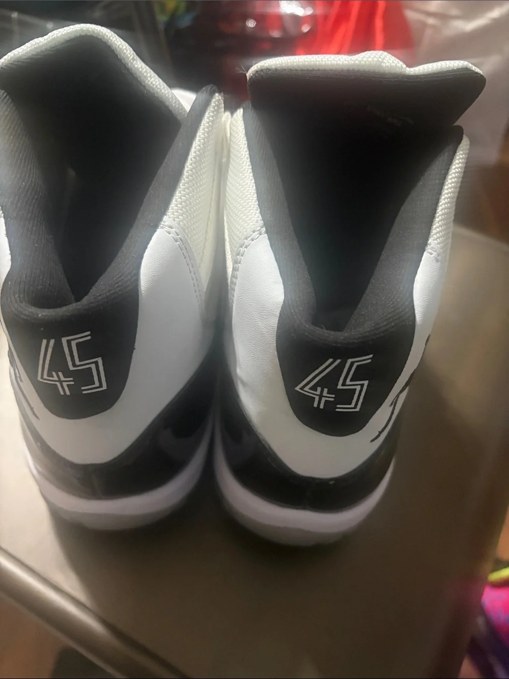 Jordan Men's White and Black High-Top Basketball Sneakers